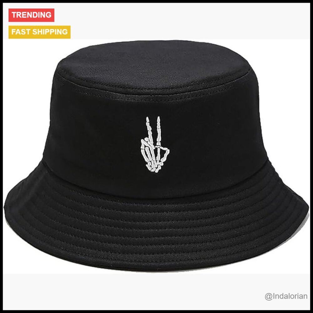 Unisex Cotton Bucket Hat Upf 50+ Sun Protection Outdoor Travel Hiking